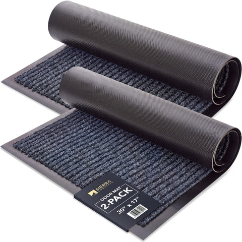 Sierra Concepts front door mat 30x17 gray-black, scrapes dirt at entry
