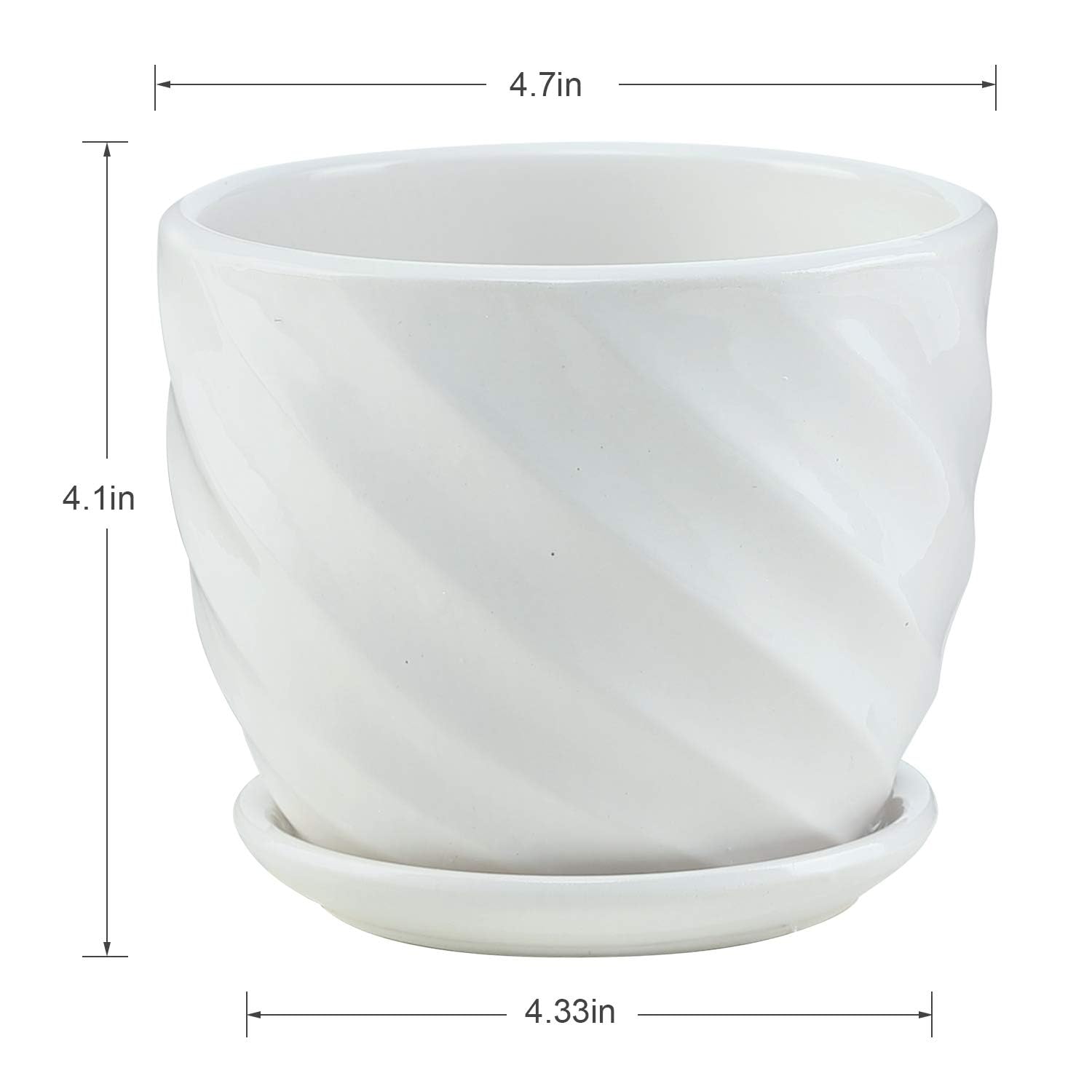 Sietpoek white cylinder planter highlighting modern decor with attached saucer