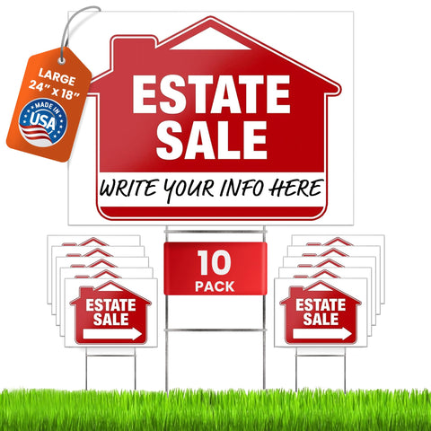 SignHero estate sign center 24x18 for high visibility at a sale