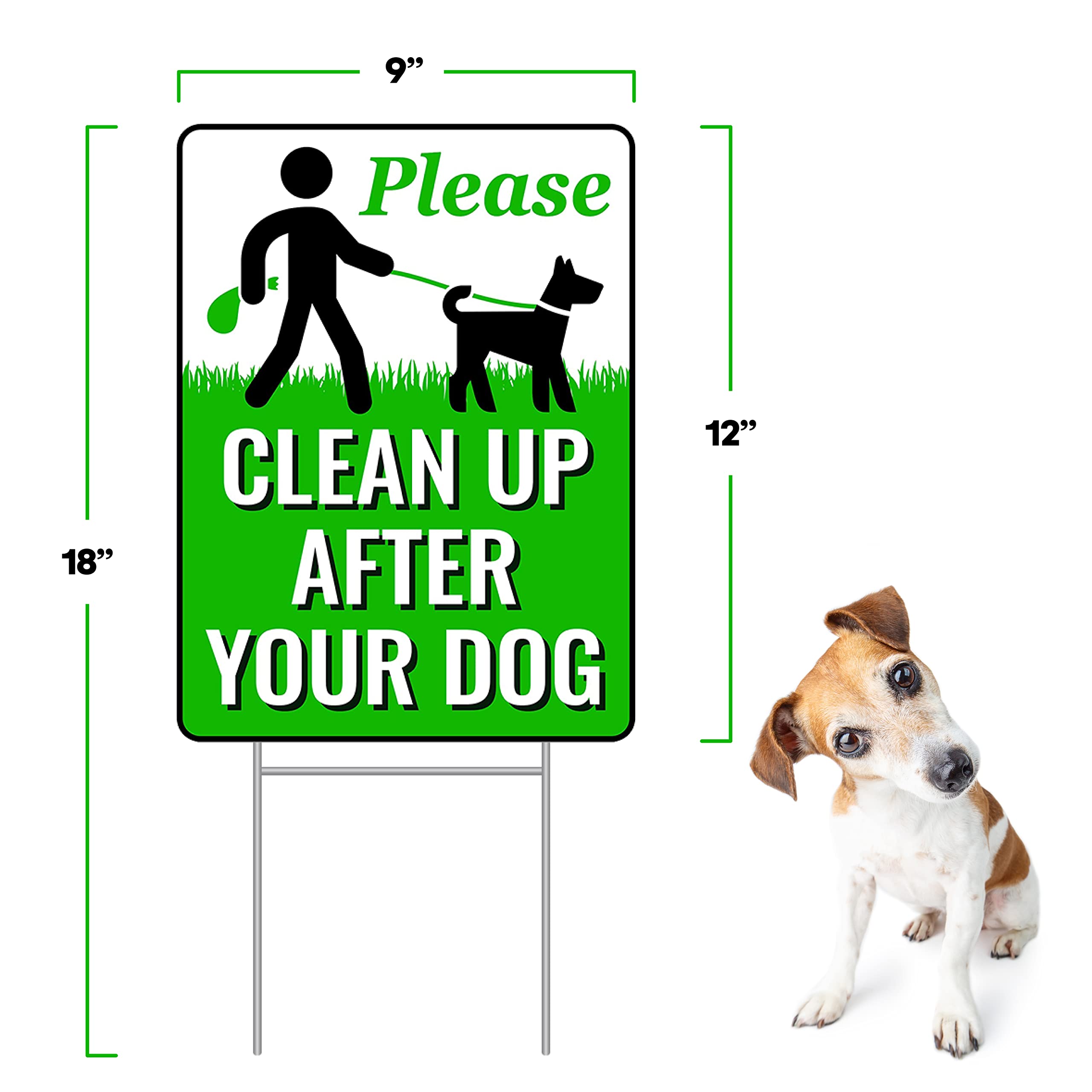 Signs Authority 18x9 dog sign design emphasizes readability from a distance.