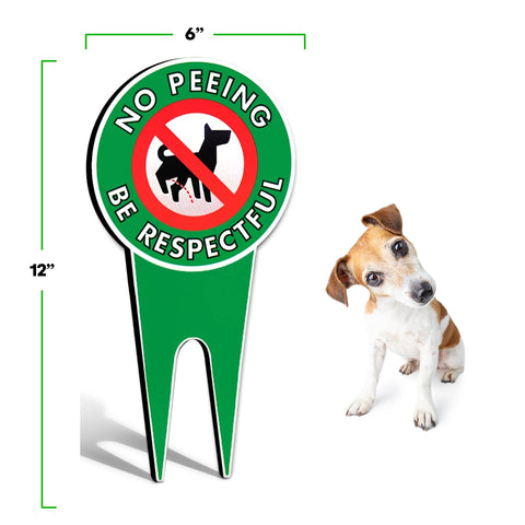 Signs Authority dog-stake-yard-sign helps remind dog owners to clean up