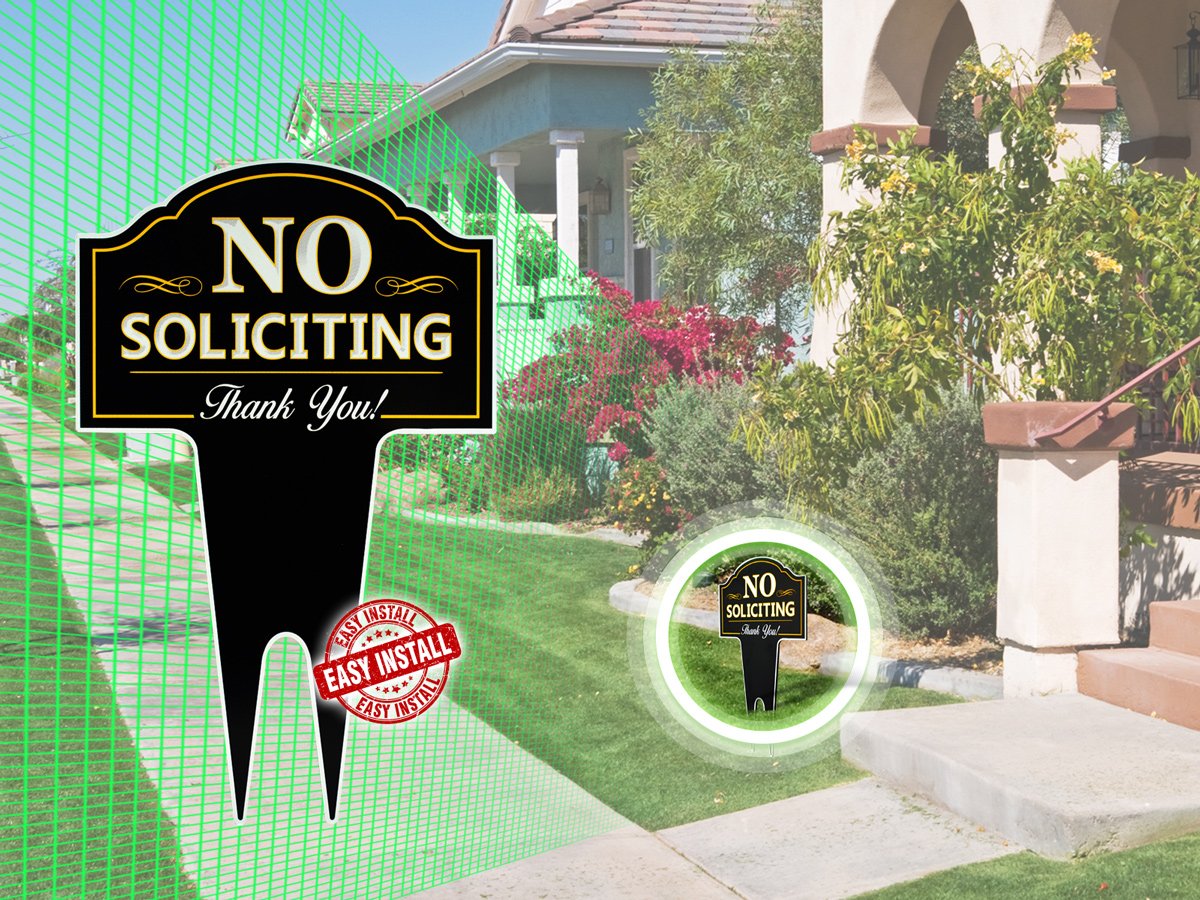 Signs Authority installed yard sign in lawn demonstrating easy installation.