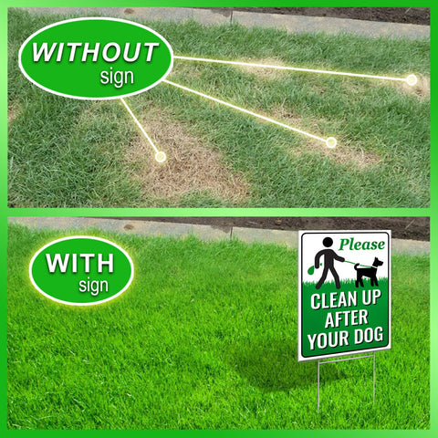 Signs Authority metal H-stake enables quick placement in soft ground.