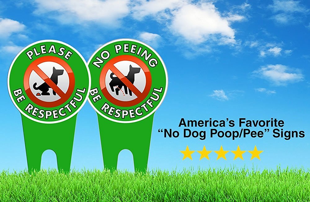 Signs Authority no-poop dog sign pack includes 1 sign