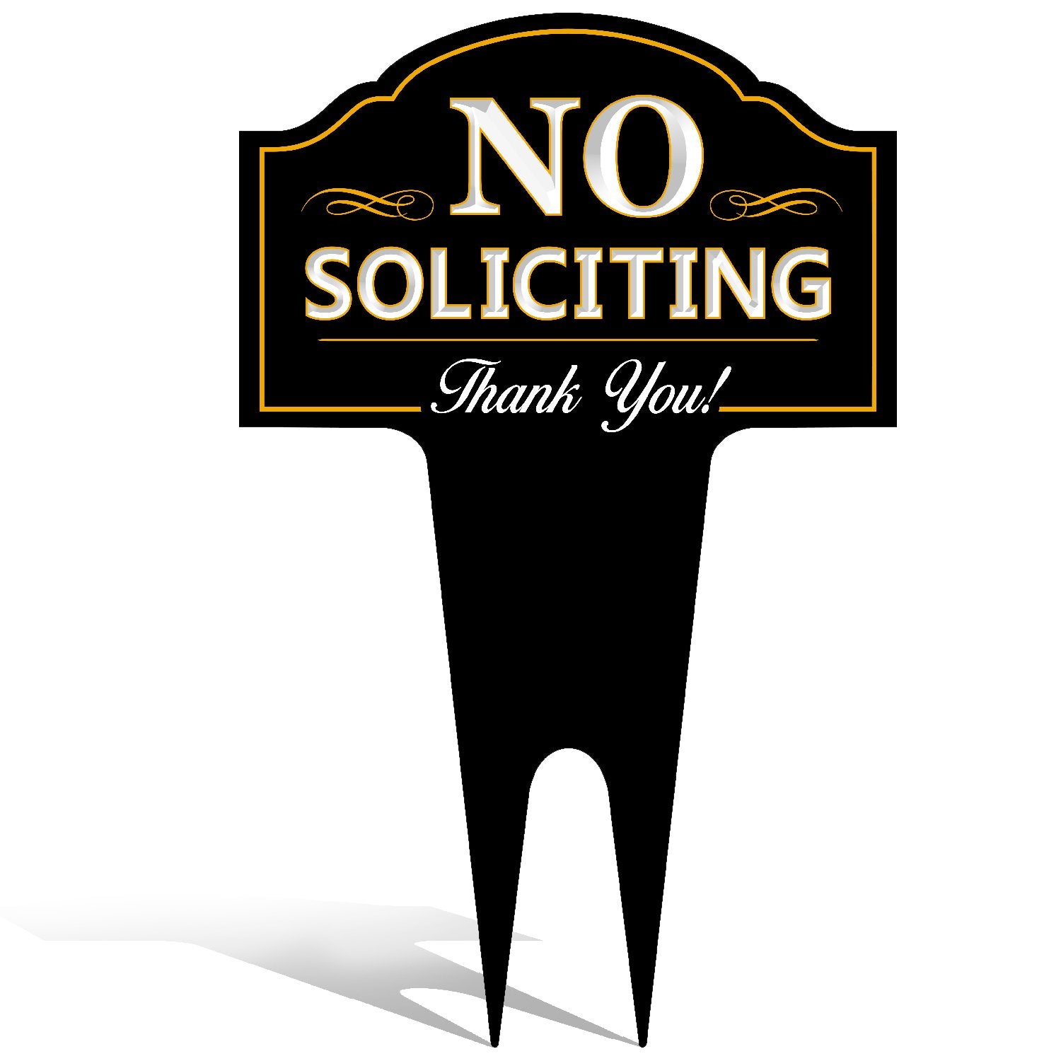 Signs Authority no-soliciting sign front view with durable DiBond aluminum for a clean look.