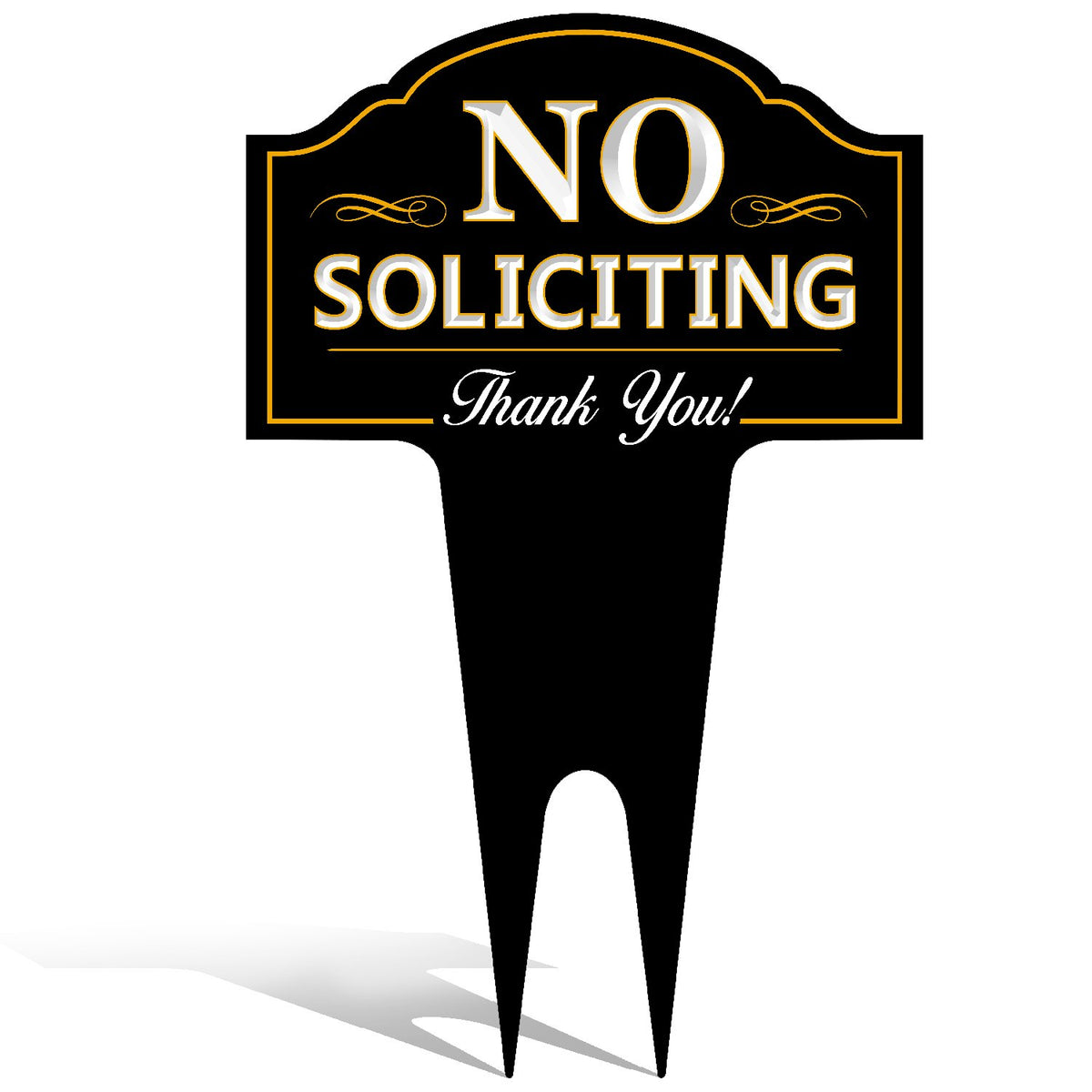 Signs Authority no-soliciting sign front view with durable DiBond aluminum for a clean look.