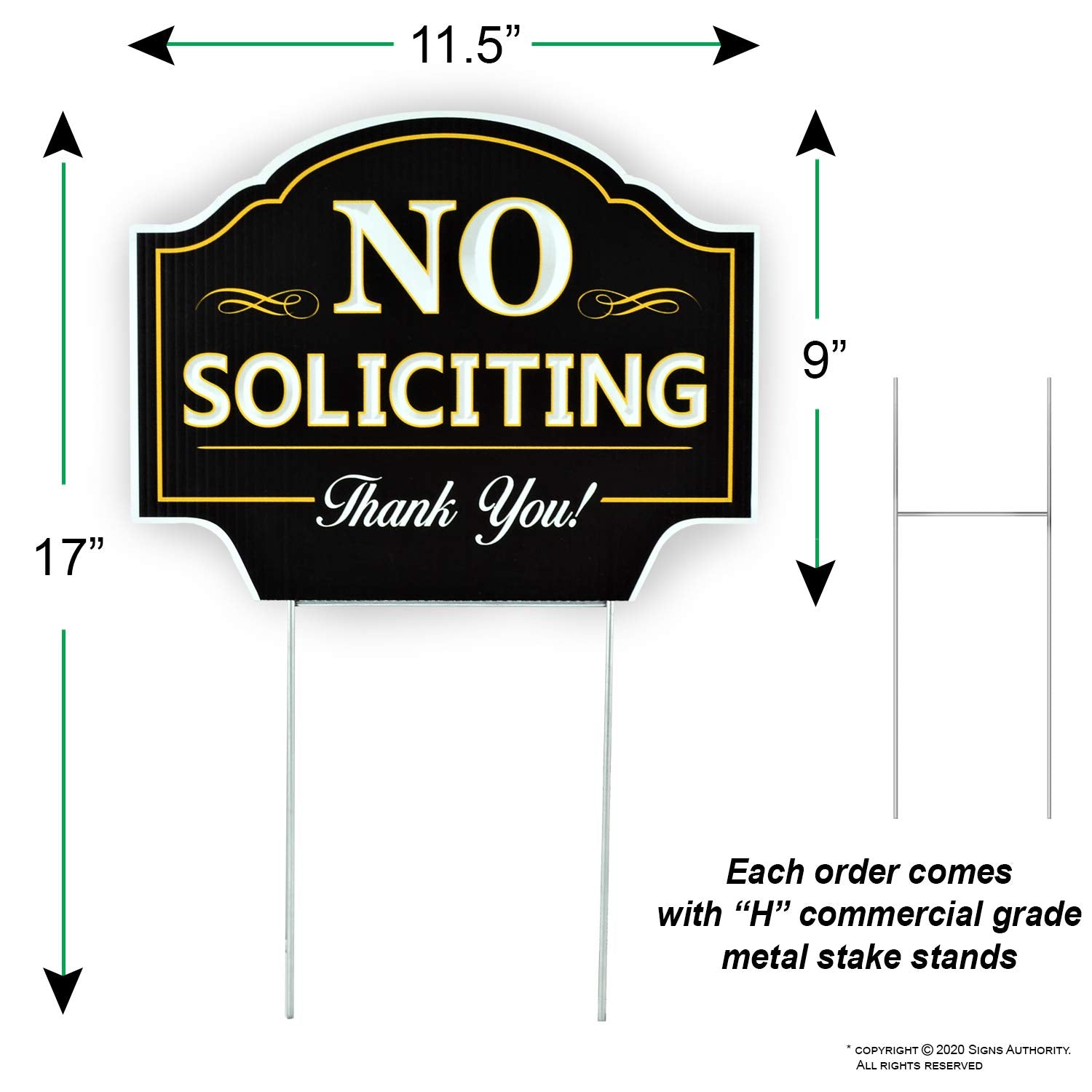 Signs Authority front door no soliciting sign clearly communicates a respectful request to visitors
