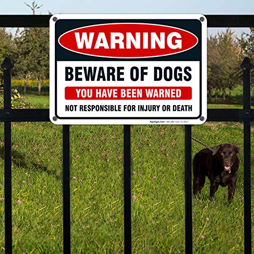 Sigo Signs Beware of Dog sign maintains bold colors.