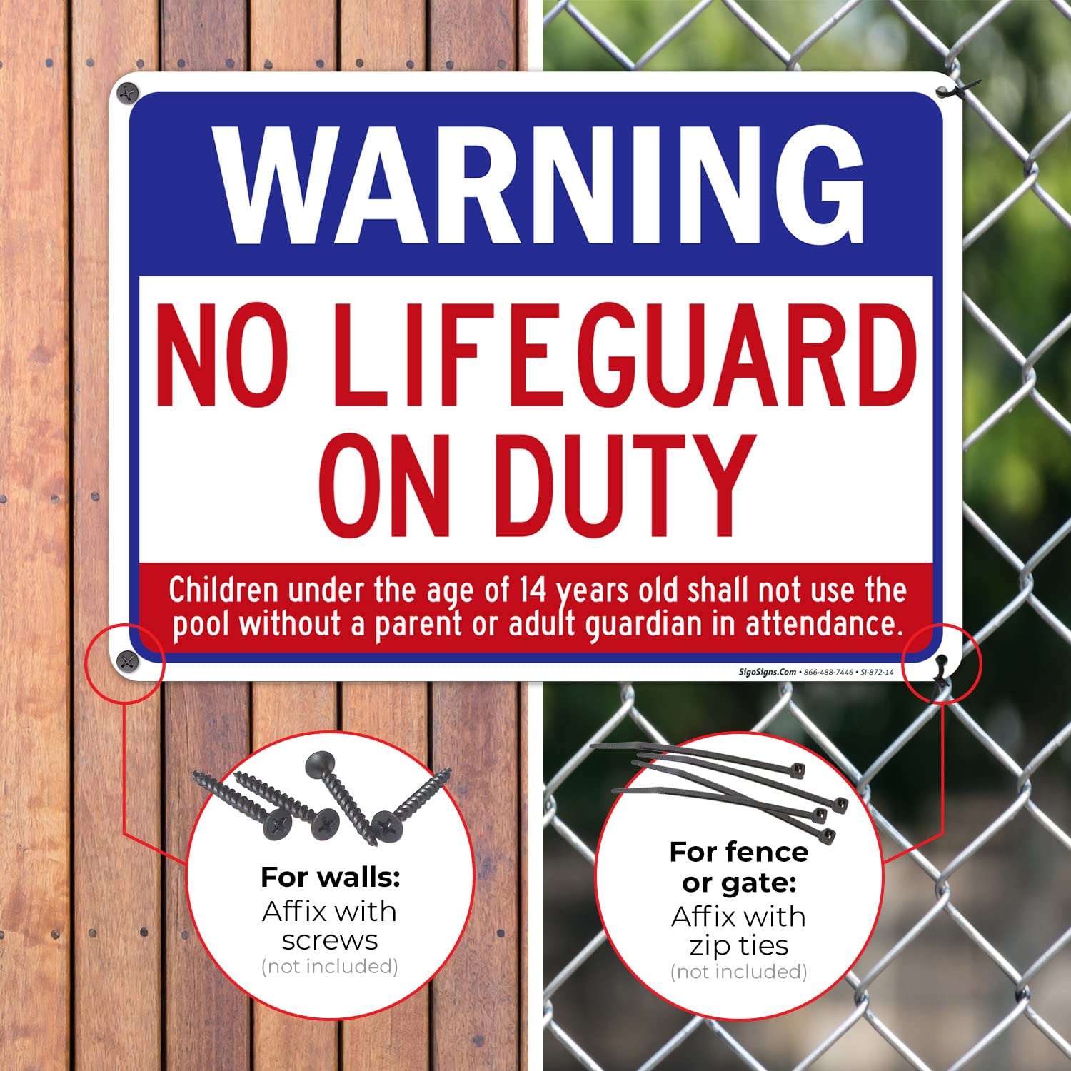 Sigo Signs UV fade-resistant printing keeps pool signs legible over time