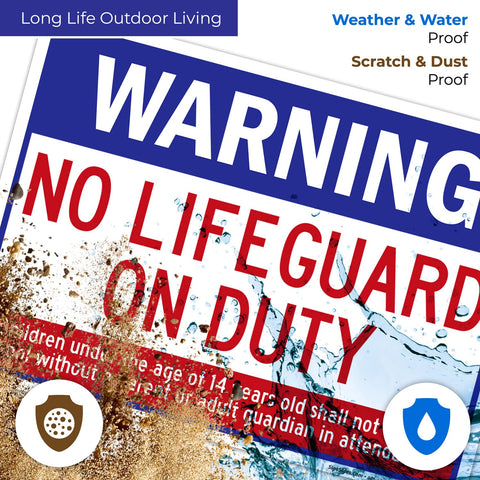 Sigo Signs indoor outdoor display for pool areas and facilities