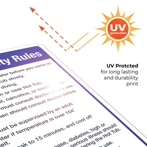 Sigo uv-resistant ink keeps colors bold and legible year-round.