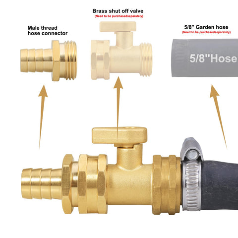 5/8-inch barb compatible with standard GHT thread.