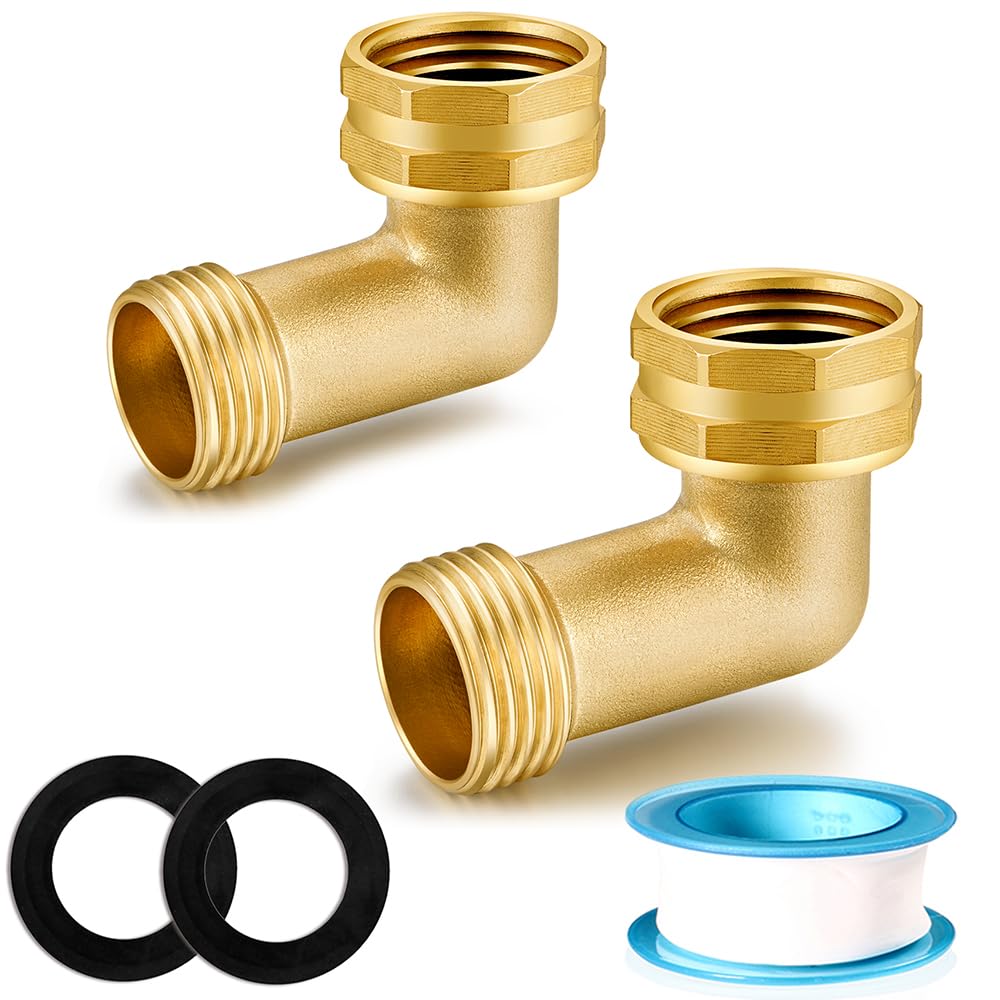 SIGURANTA brass 90-degree hose elbow for precise garden layout and steady flow.