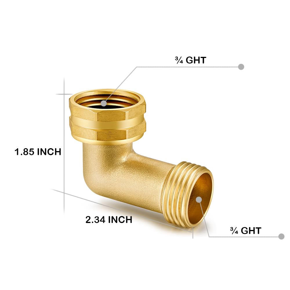 SIGURANTA brass elbow full-flow connector for minimal resistance in irrigation lines.