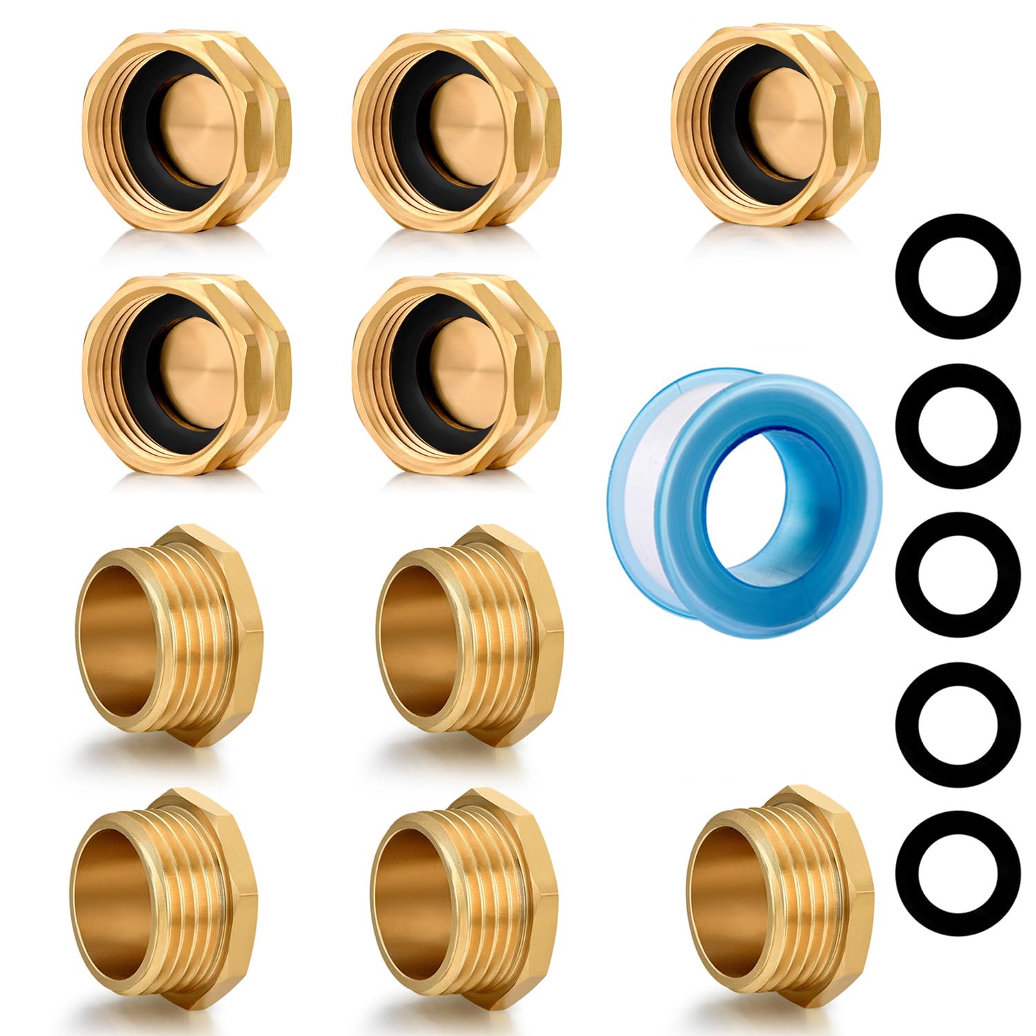 SIGURANTA brass hose cap close-up showing durable 3-4in connection