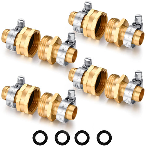 Siguranta brass hose repair connectors ready for a quick leak fix.
