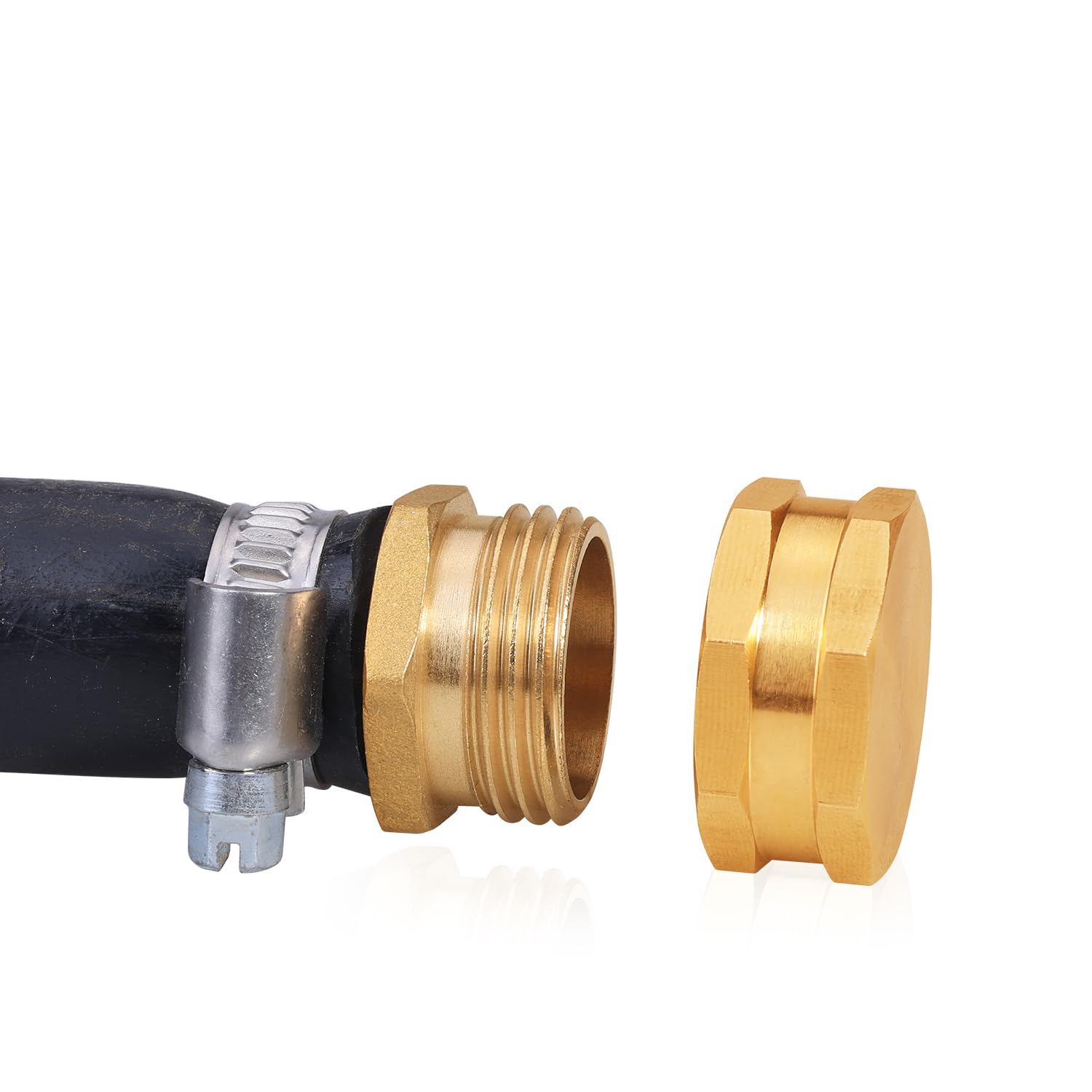 SIGURANTA heavy-duty brass end cap resists corrosion outdoors.