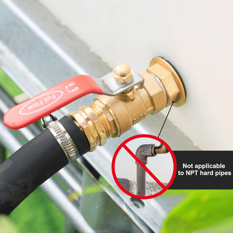 SIGURANTA valve installed on hose for outdoor use