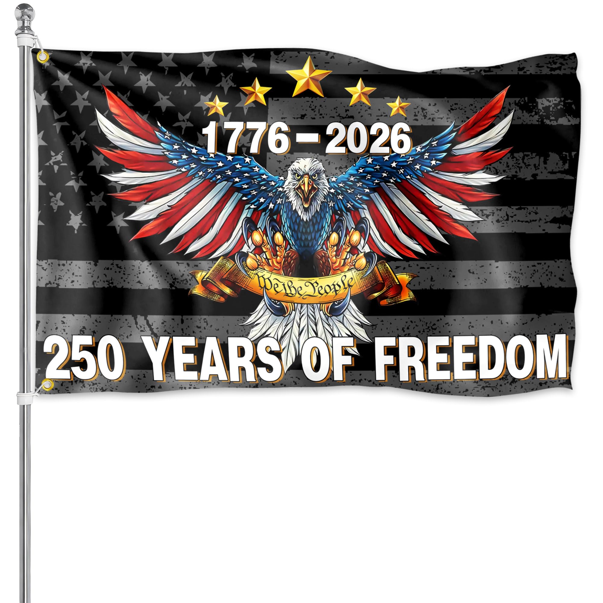 siixoi American 250th anniversary flag 3x5 for outdoor display with durable grommets