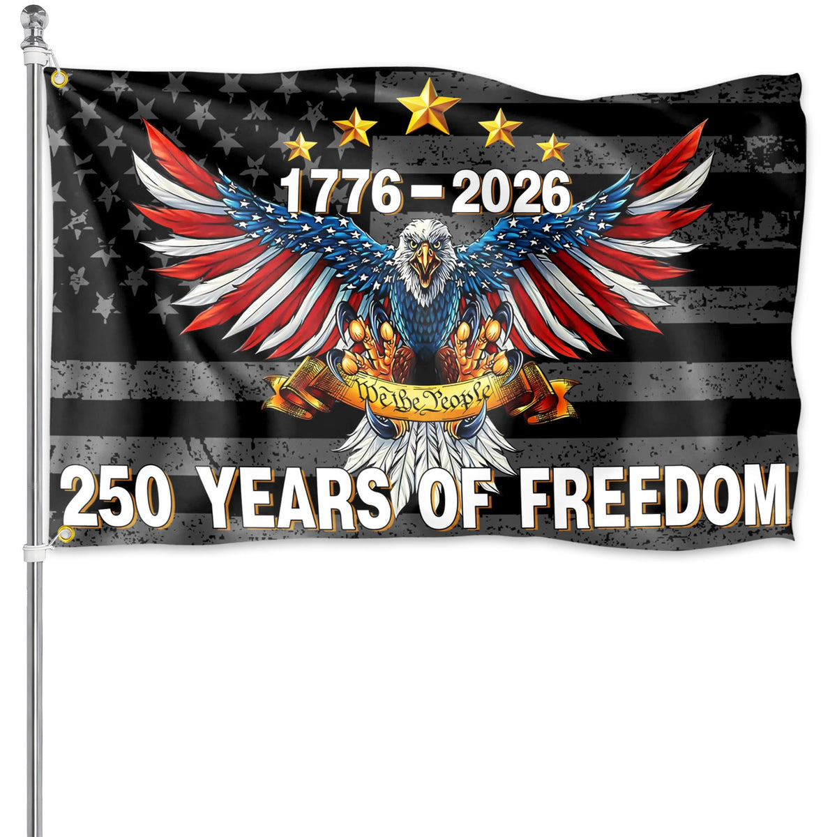 siixoi American 250th anniversary flag 3x5 for outdoor display with durable grommets