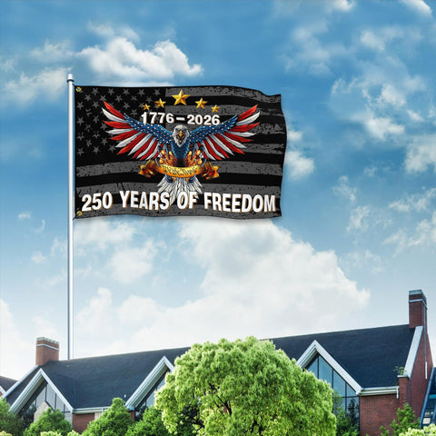 siixoi American flag eagle banner double-sided visibility for versatile patriot displays
