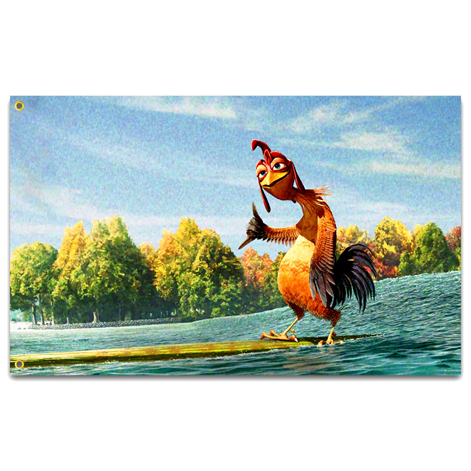siixoi chicken flag 3x5ft double-sided display for dorms and patios