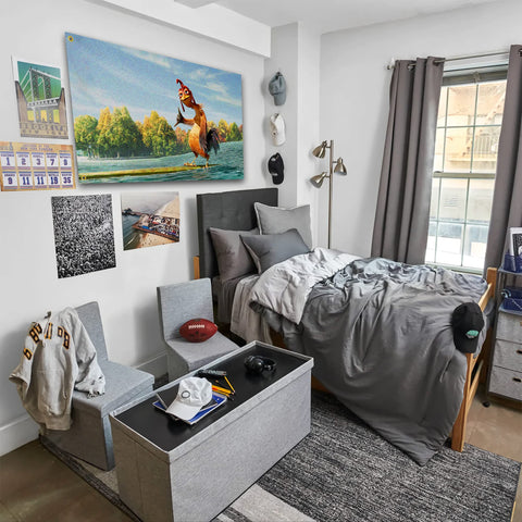 siixoi chicken flag double-sided print visible from both sides for lively room decor