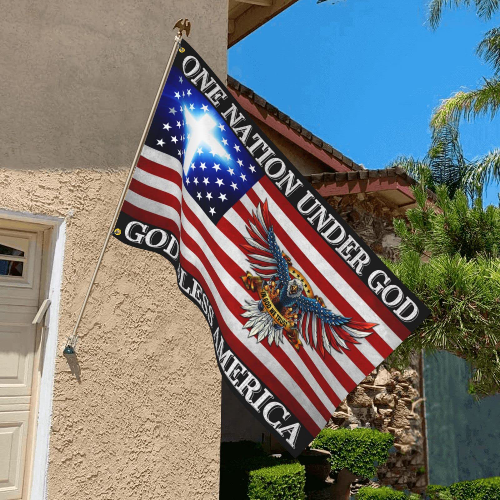 Siixoi durable polyester flag with sun-bright colors
