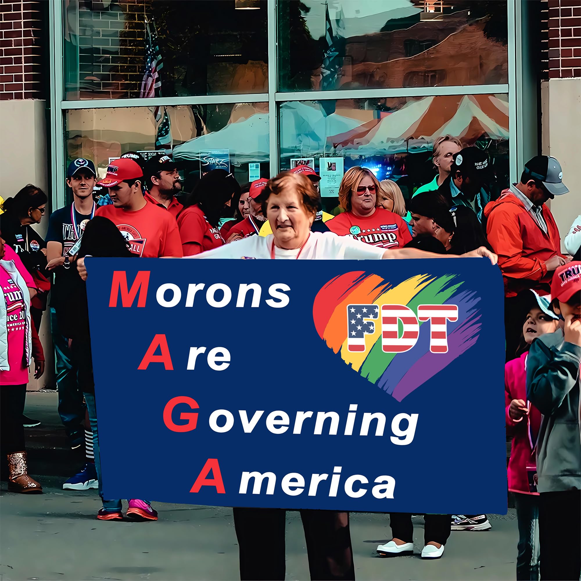 siixoi Morons Are Governing America flag a thoughtful gift for friends and neighbors.