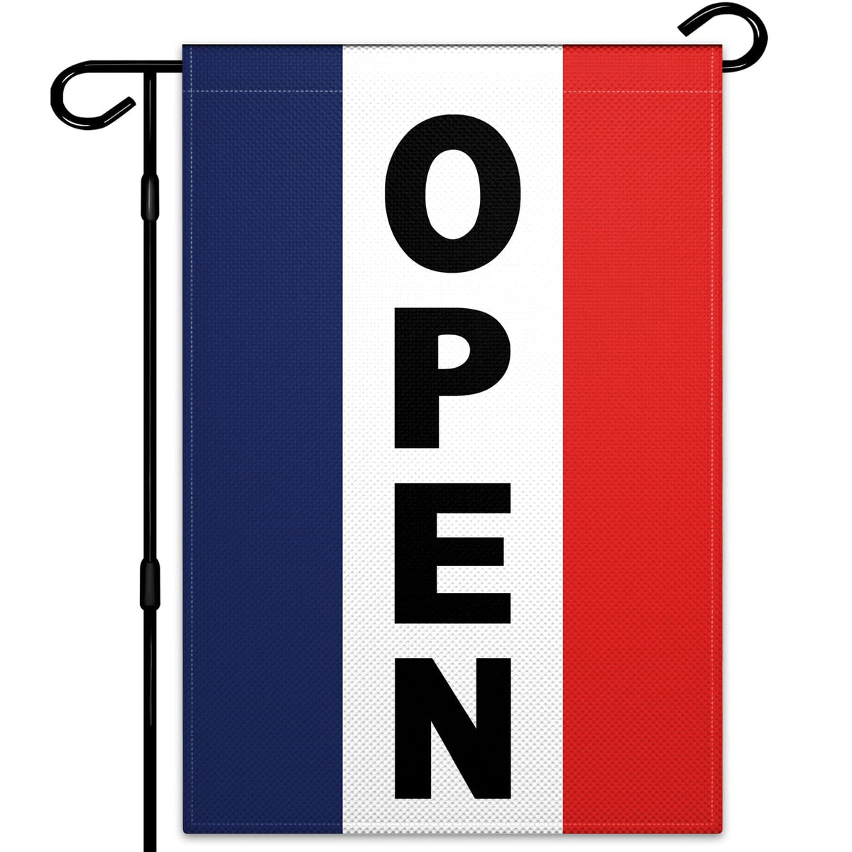 Siixoi Open Sign 12x18 double-sided polyester for high outdoor visibility