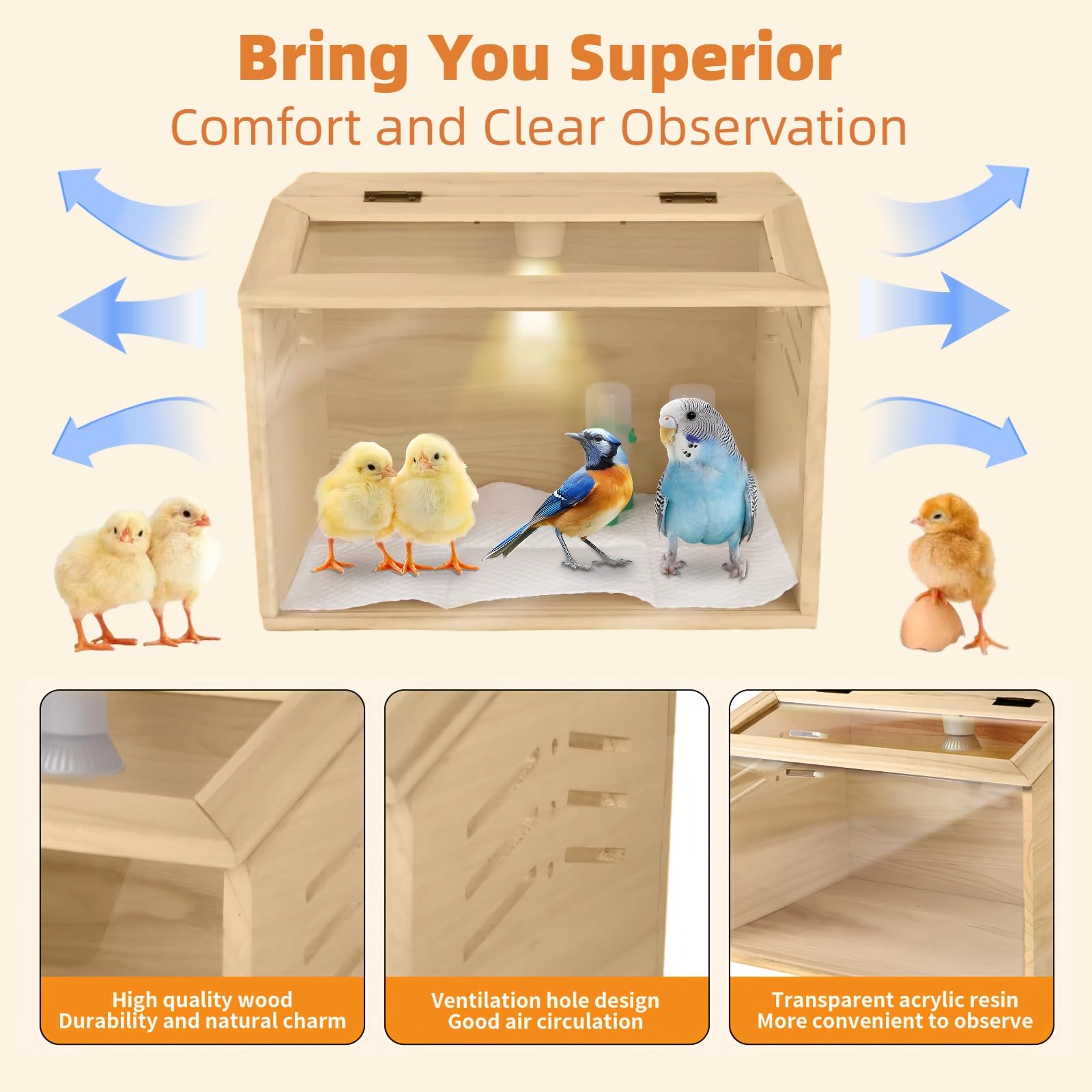 Silanit brooder kit interior is easy to clean and maintain.