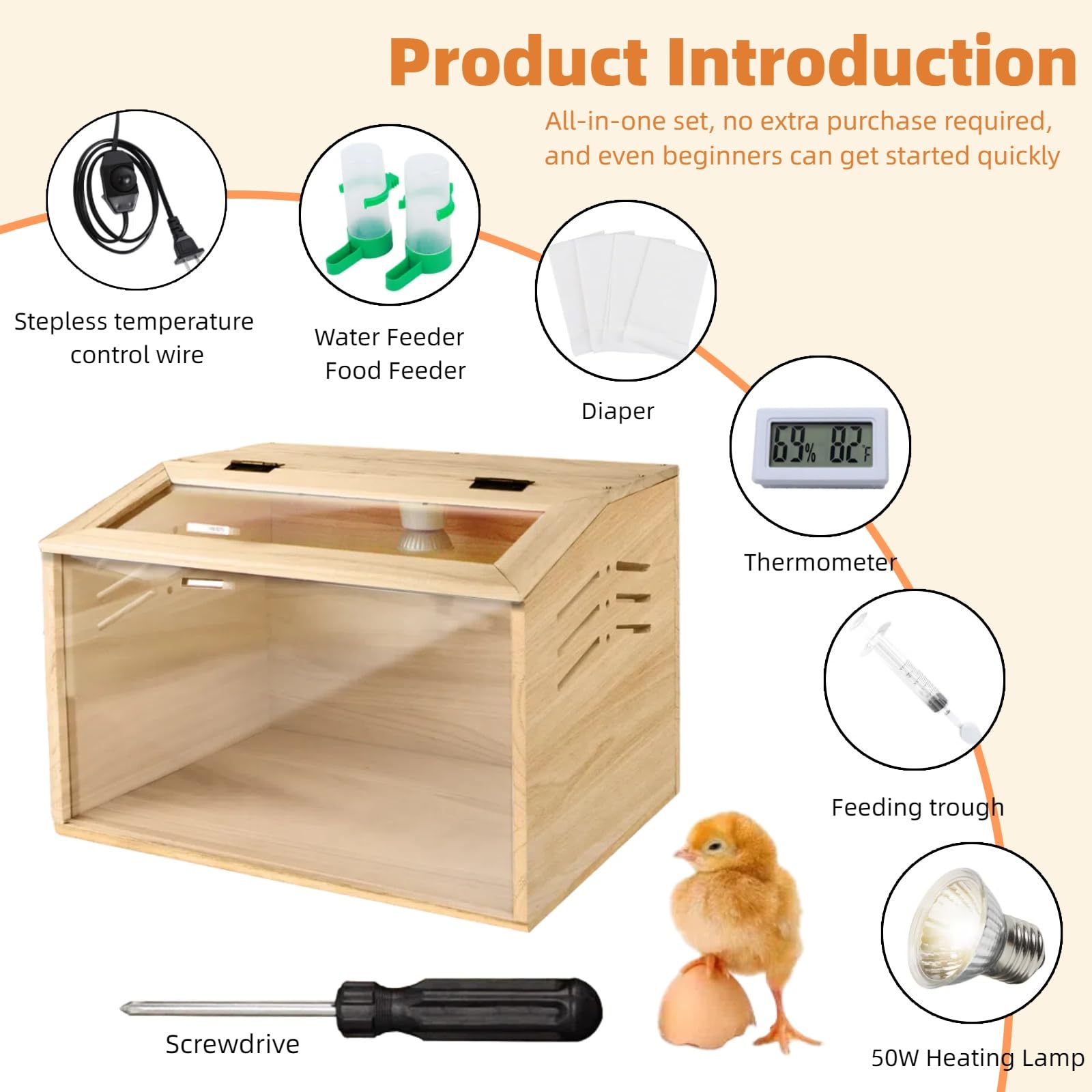 Silanit chick brooder box top opening allows simple feeding and interaction.