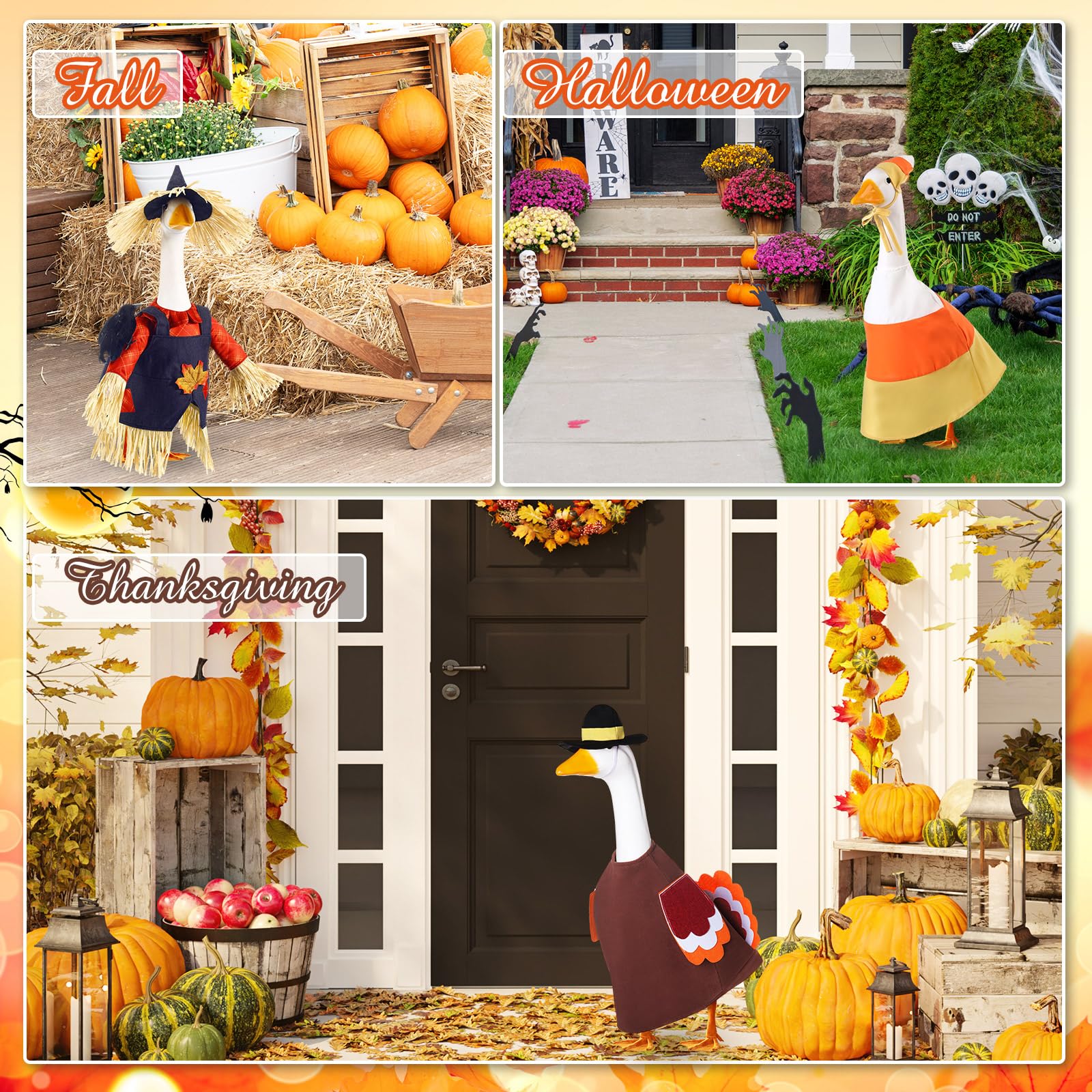 Silicherry 4th of July goose outfit boosts patriotic porch ambience