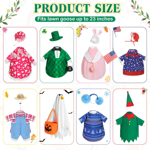 Silicherry Easter goose outfit with bright colors for spring garden decor