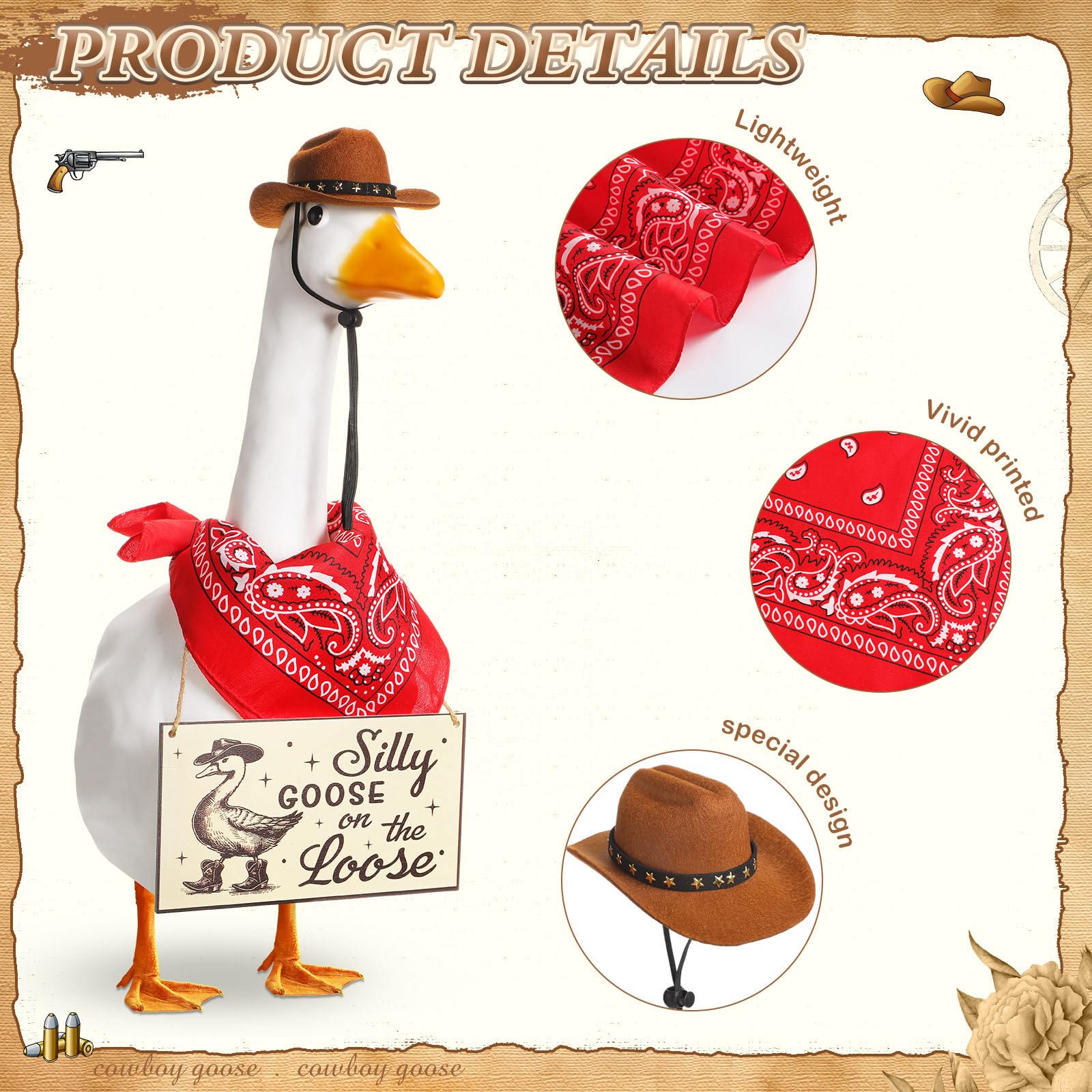Silicherry silly goose on the loose sign enhances theme and whimsy.