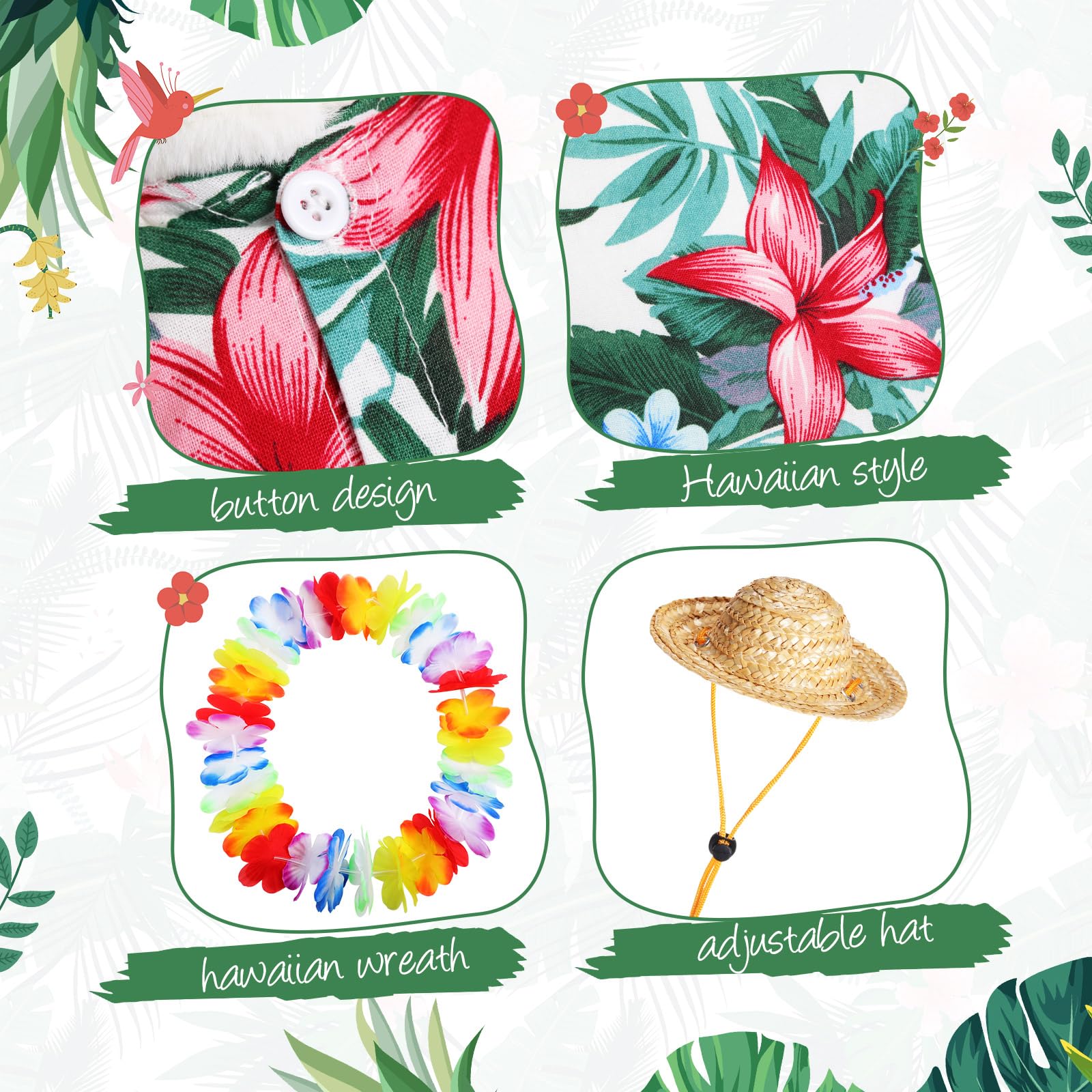 Silicherry Goose Outfit Hawaiian lei completes festive lawn styling