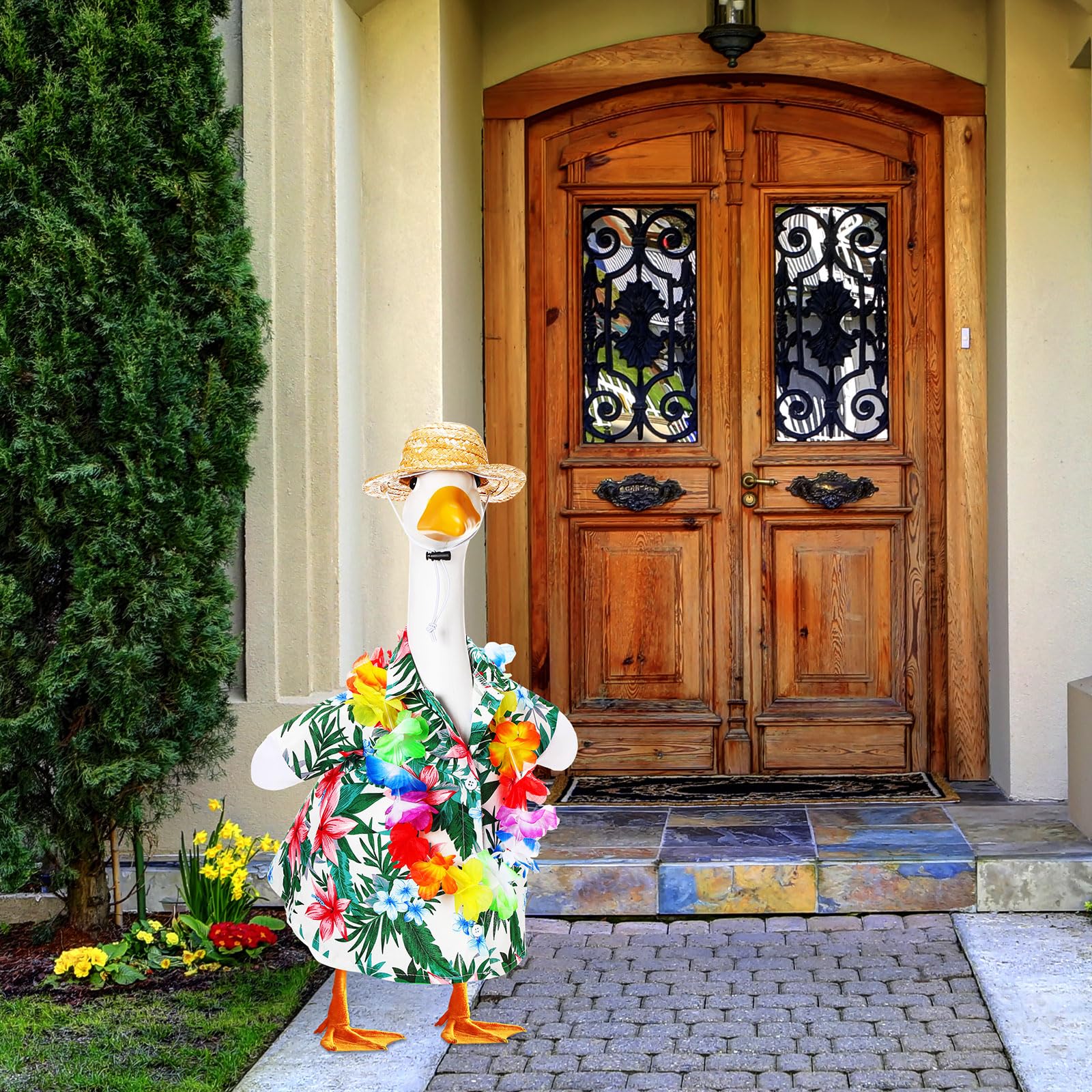 Silicherry Goose Outfit sunglasses add playful detail for outdoor display