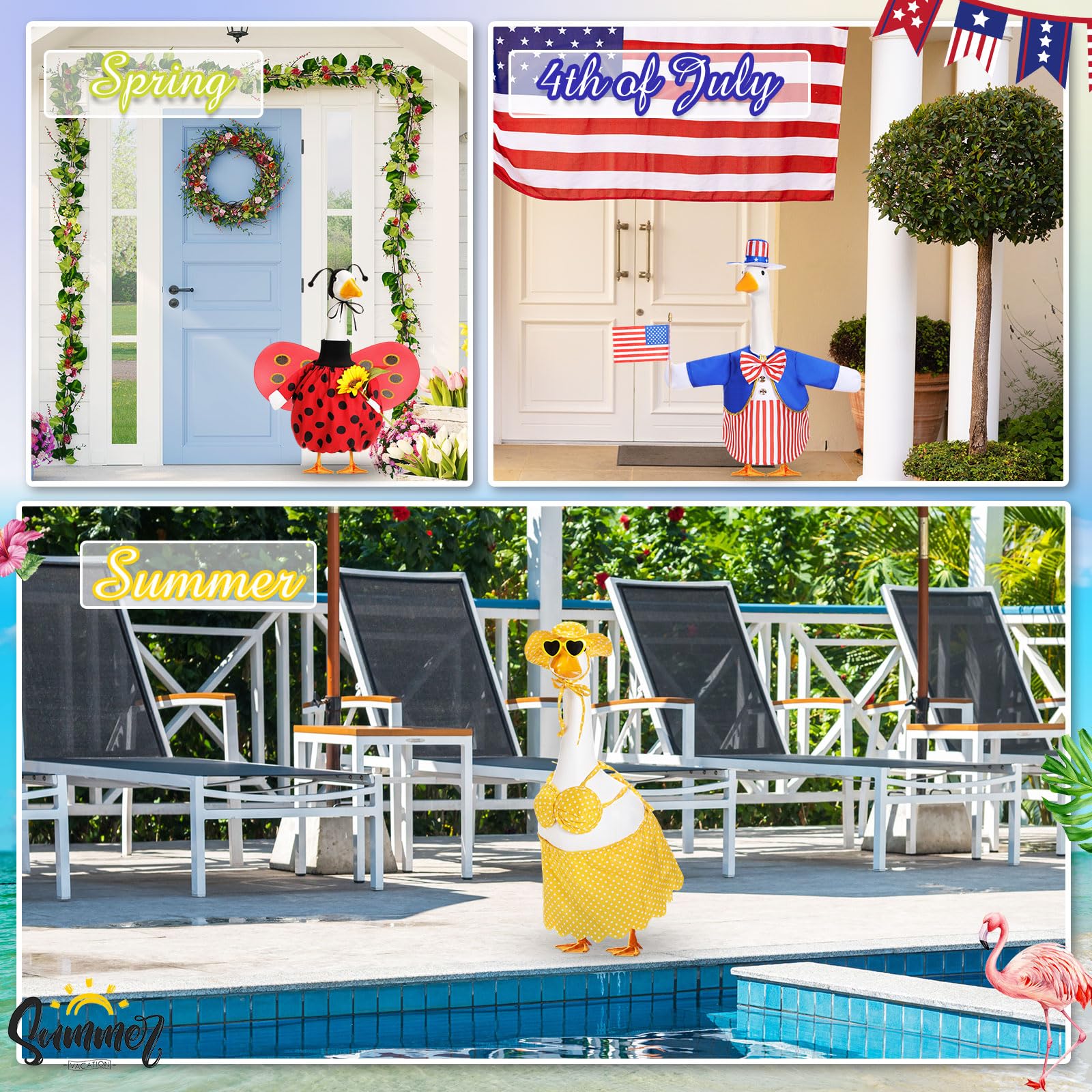 Silicherry summer goose costume brings bright, playful style to outdoor space