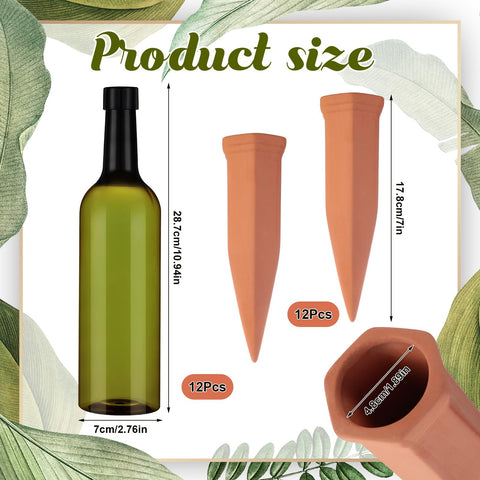 SiliFine green 26 oz bottle connected to a spike for slow watering.