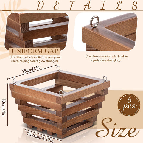 SiliFine inverted trapezoidal planter in wood for space-saving indoor use.