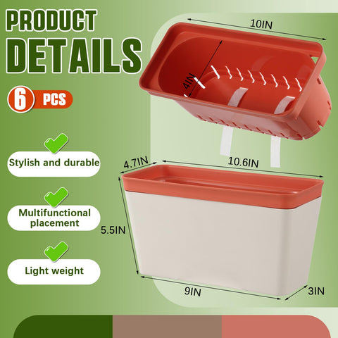 SiliFine self-watering rectangular planter shows water level for easy care.