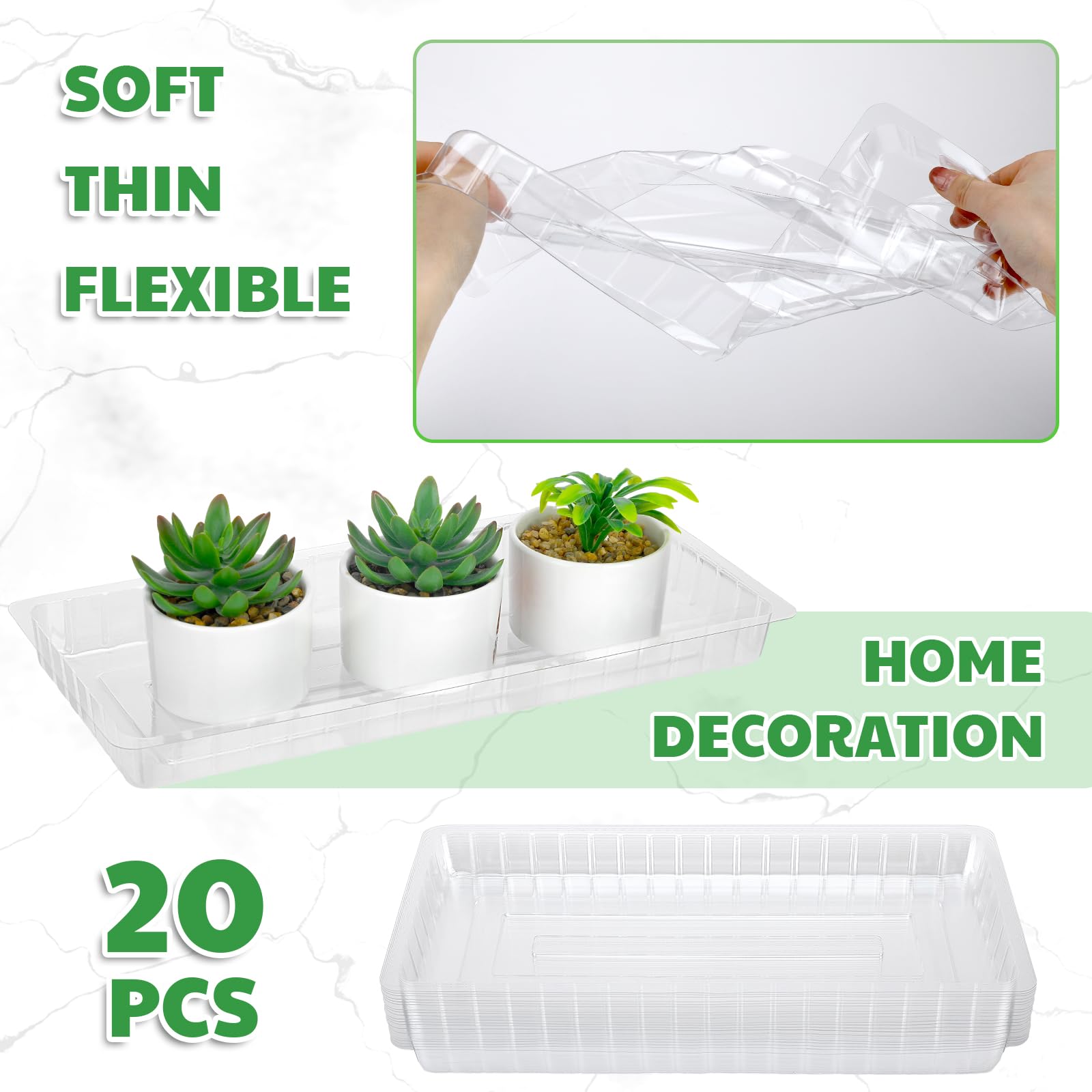 SiliFine window-sill tray transparent keeps pots neat and drains safely.