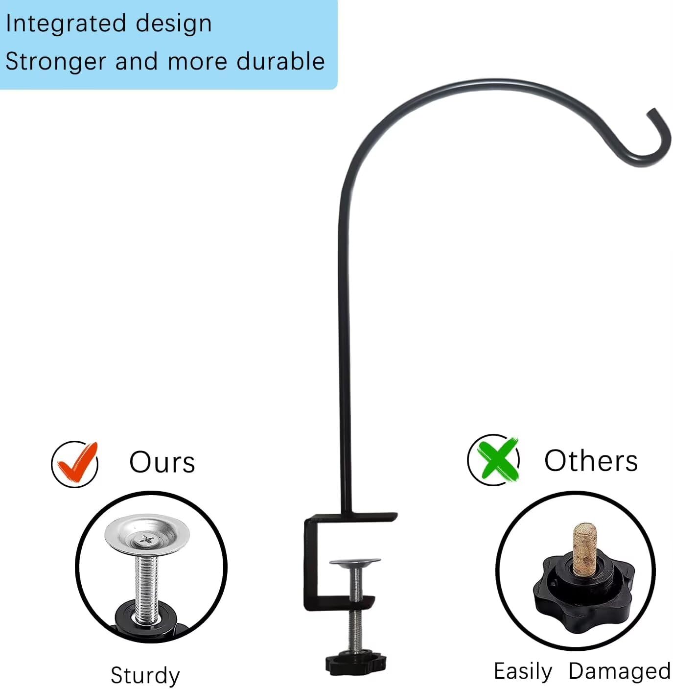 Lantern suspended by Silintion deck hook on railing.