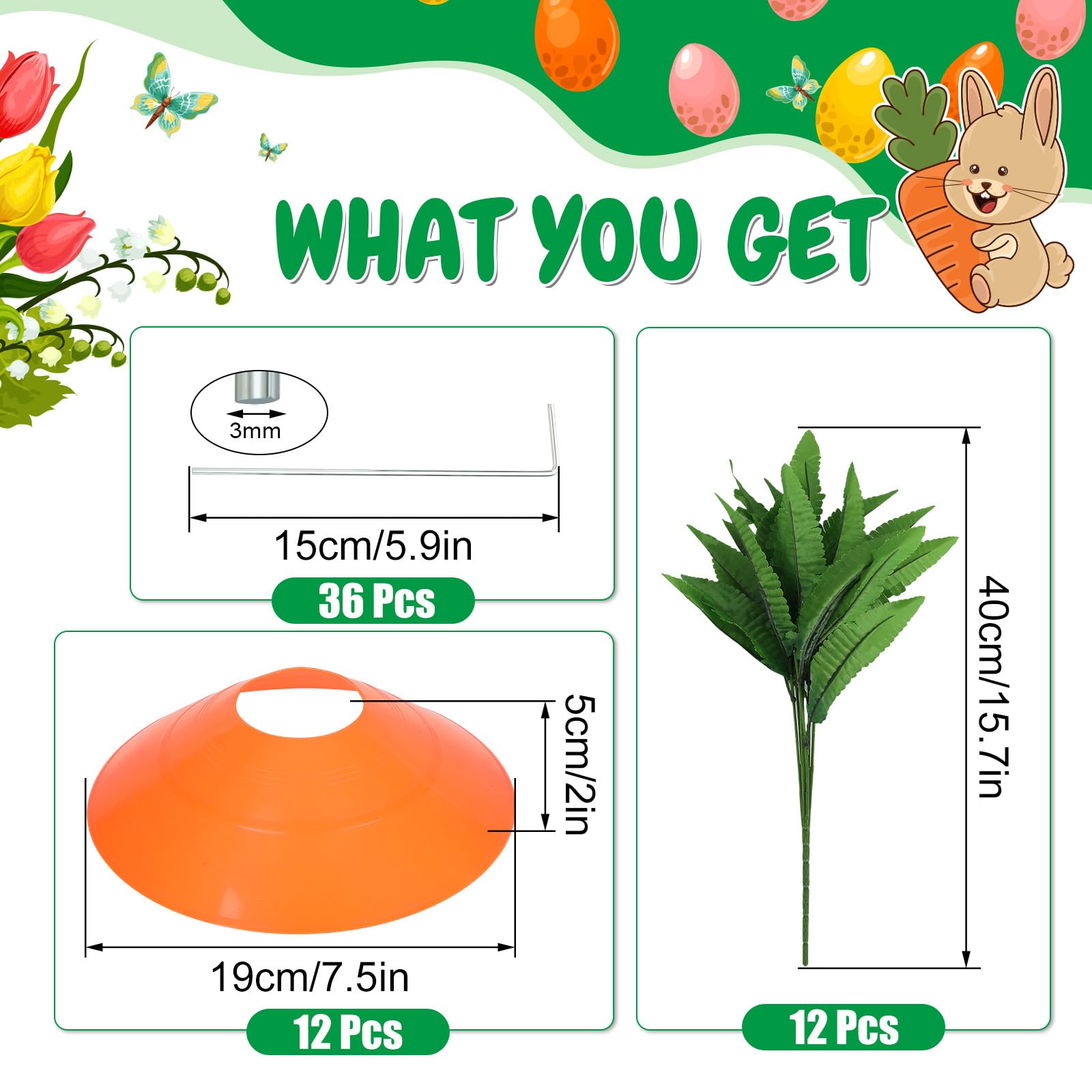 Silipull artificial leaves complement Easter decor with green contrast.