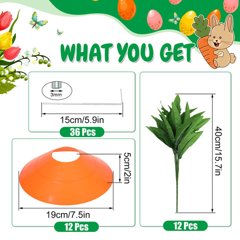 Silipull artificial leaves complement Easter decor with green contrast.