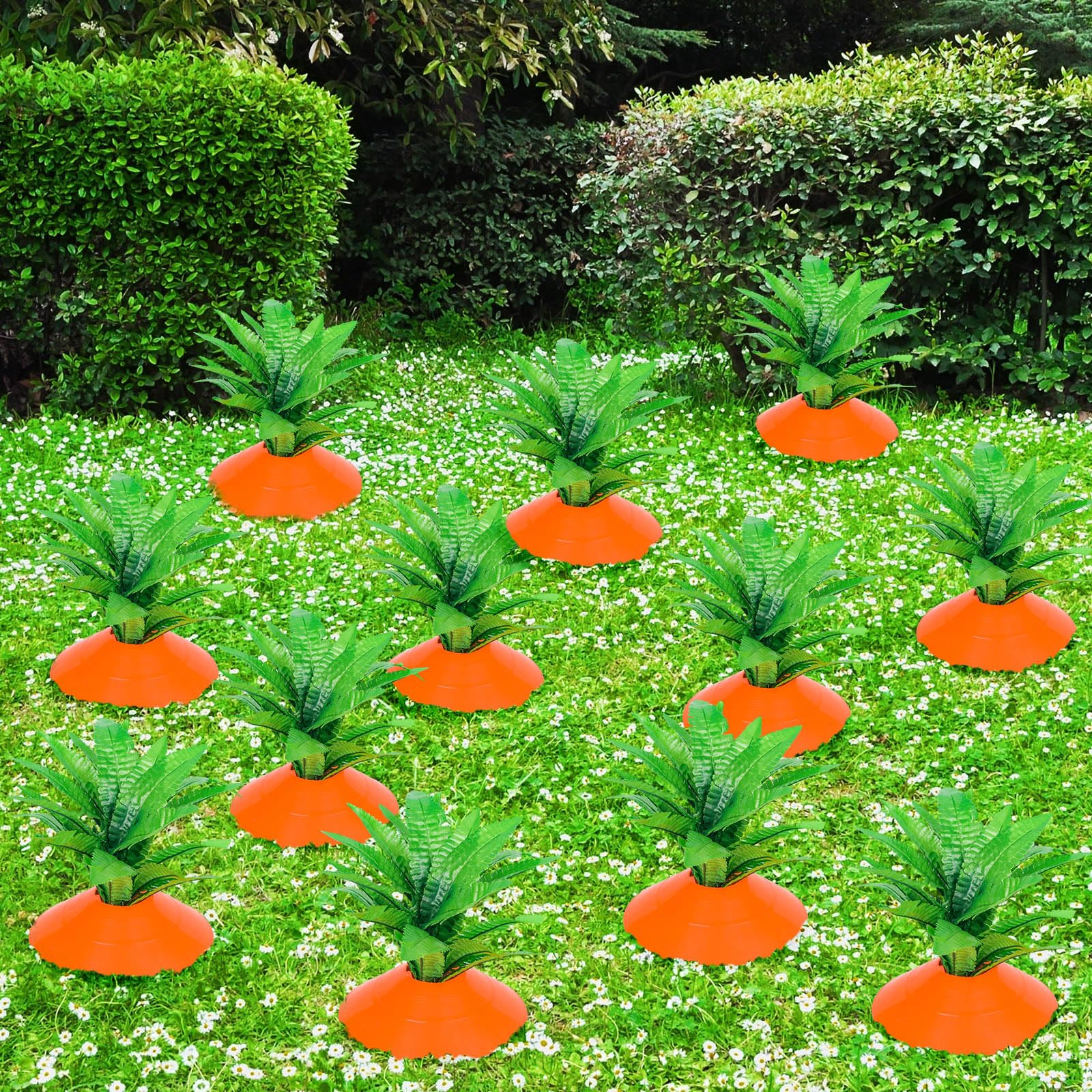 Silipull Easter carrot yard stake signs brighten gardens and yards.