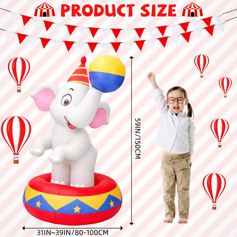 Silipull elephant outdoor decor with LED lighting for day and night use.