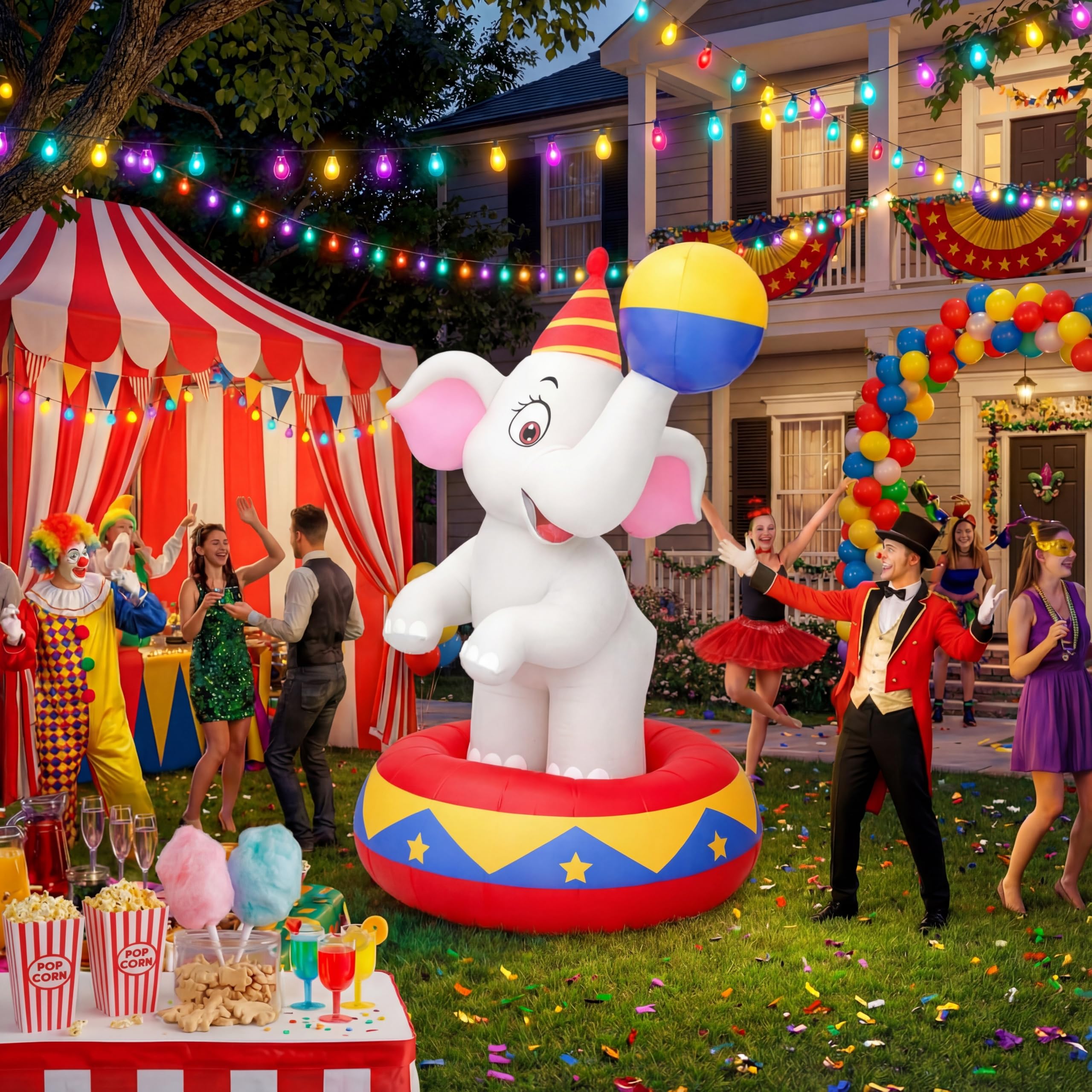 Silipull elephant pool party decoration for summer gatherings.