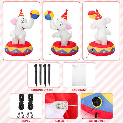 Silipull inflatable elephant suitable for yard parties and gatherings.