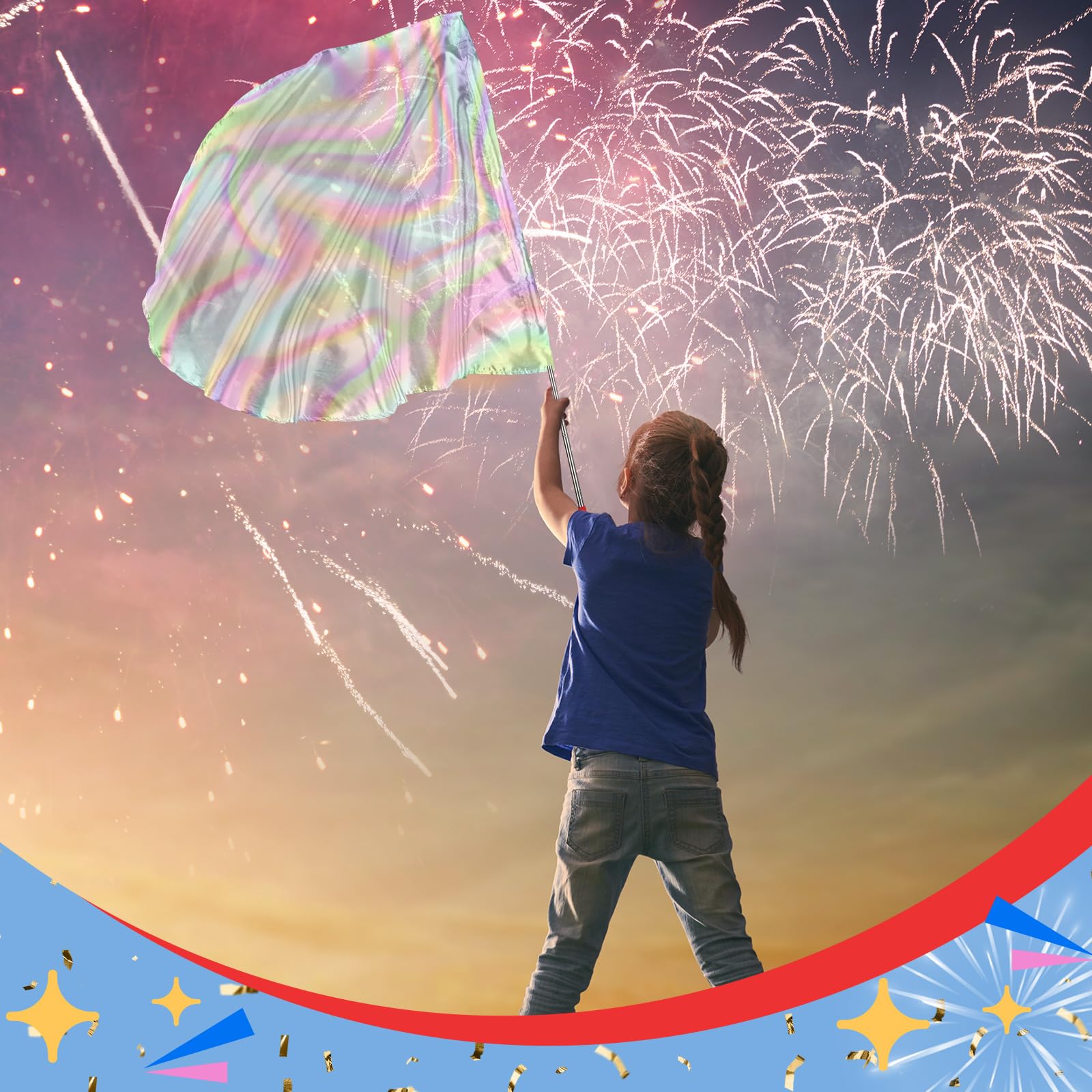 Silipull lightweight polyester flag fabric for easy handling.